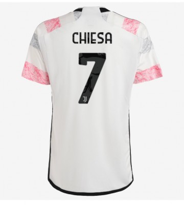 Juventus Federico Chiesa #7 Vieraspaita 2023-24 Lyhyet Hihat